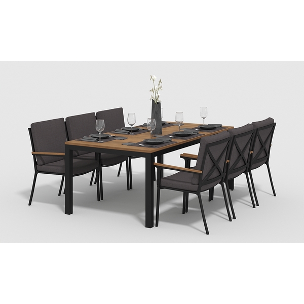 

Обеденная группа Gardenini Bella DBLL.010520.C5, Черный, Bella DBLL.010520.C5