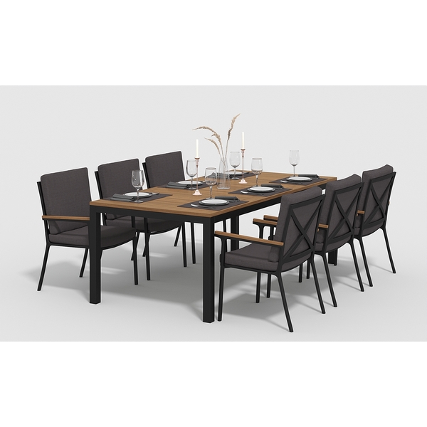 

Обеденная группа Gardenini Bella DBLL.010522.C5, Черный, Bella DBLL.010522.C5