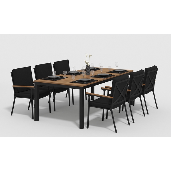

Обеденная группа Gardenini Bella DBLL.010622.C5, Черный, Bella DBLL.010622.C5
