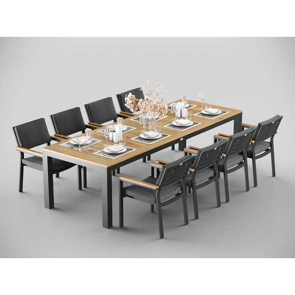 

Обеденные группы Gardenini Bella DBLL.010828.C4, Темно-серый;светлое дерево, Bella DBLL.010828.C4