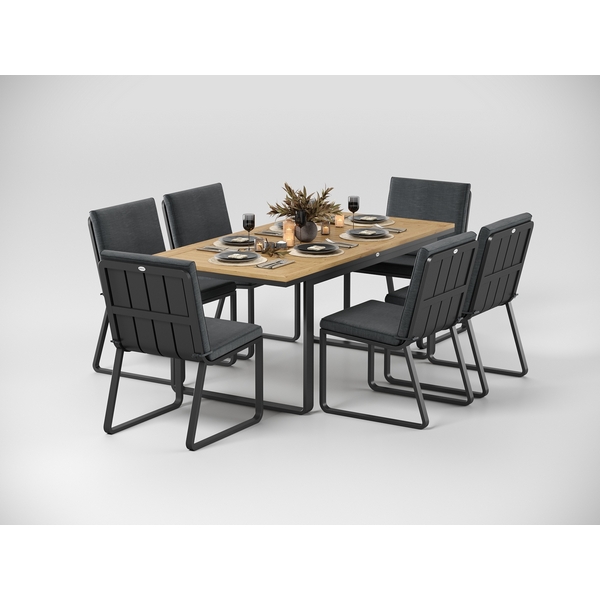 

Обеденные группы Gardenini Premium Voglie DPVGL.010818.C2, Темно-серый;светлое дерево, Premium Voglie DPVGL.010818.C2