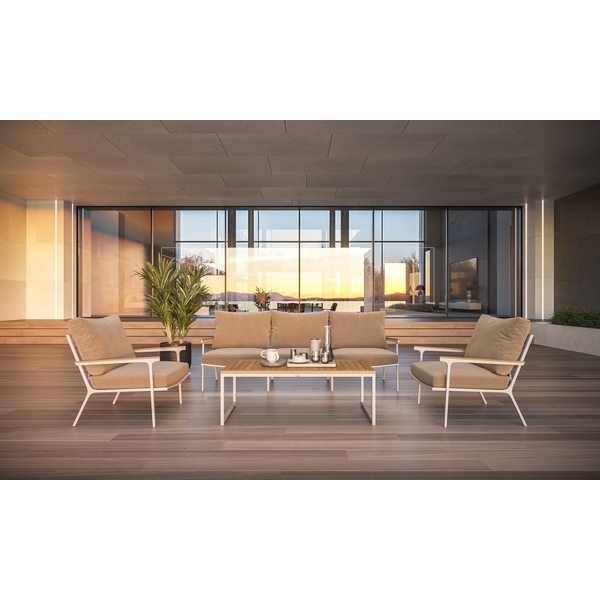 

Комплект садовой мебели Gardenini Premium Calma Long (Алюминий,Тик,Ткань/Белый,Бежевый) арт.LPCLM.020200.S3, Premium Calma long LPCLM.020200.S3