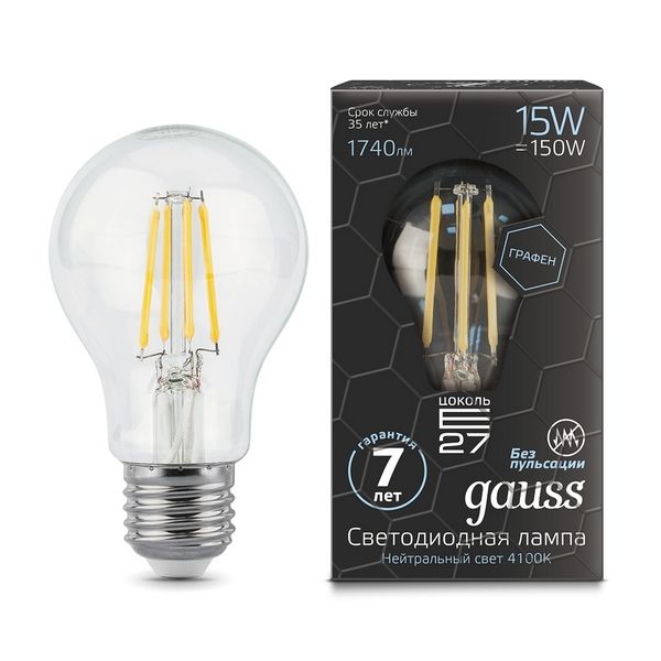 Изображение товара Энергосберегающая светодиодная лампа Gauss E27 15W 4100K нейтральный белый свет Изображение товара Энергосберегающая светодиодная лампа Gauss E27 15W 4100K нейтральный белый свет