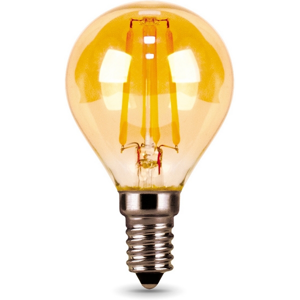 

Лампочка светодиодная филаментная Gauss Filament 105801005 Шар 5W 400lm 2700К Е14 golden LED, Filament 105801005