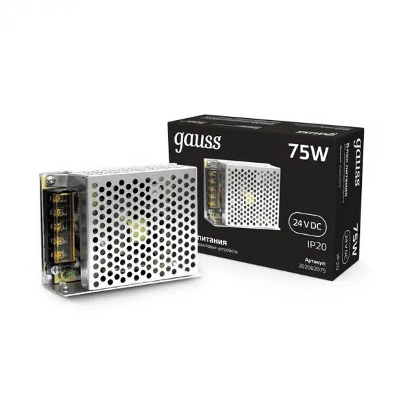 

Блок питания 75W 24V 202002075 Gauss, 202002075