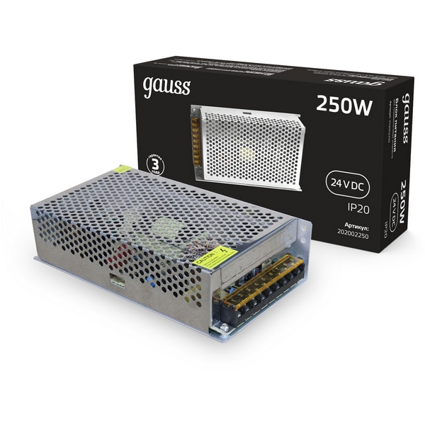 

Блок питания 250W 24V Gauss 202002250, 202002250