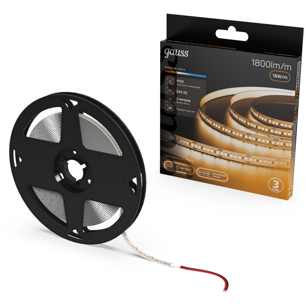 

Светодиодная лента 24В 5м Gauss 23637032014, 23637032014