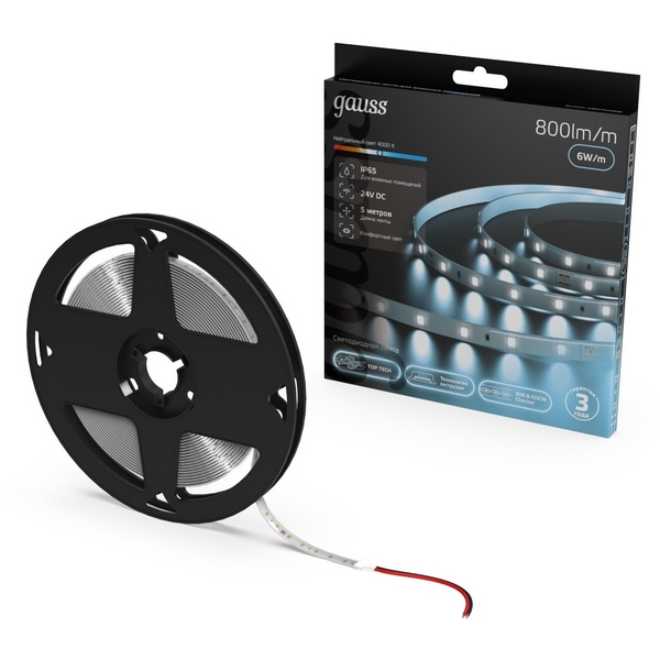 

Светодиодная лента 24В 5м Gauss 23637442006, 23637442006