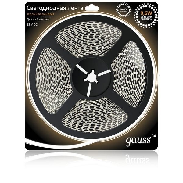 

Светодиодная лента 12V 2835 Gauss 3528/120-SMD 312000110, 3528/120-SMD 312000110