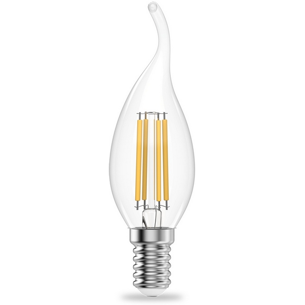 

Лампочка светодиодная филаментная Gauss Filament Elementary 42120 Свеча на ветру 10W 670lm 4100К Е14 LED, Filament Elementary 42120