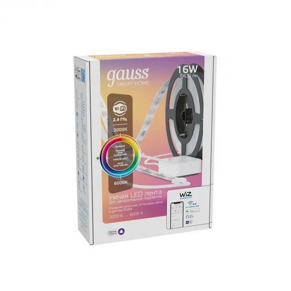 

Лента светодиодная 16W 1400lm 5м Gauss Smart Home 5020122, Smart Home 5020122
