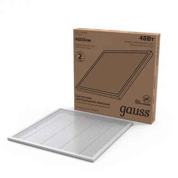 

Светодиодная панель Gauss 842123345, Белый, 842123345