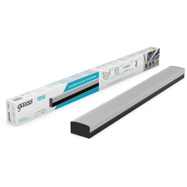 

Настенно-потолочный светильник светодиодный Gauss 883625280, Черный, 883625280