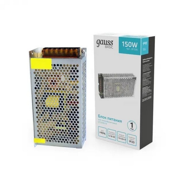 

Блок питания Basic 12V 150W BT506 Gauss, Basic BT506