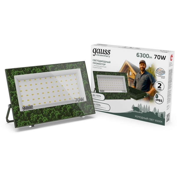 

Прожектор уличный светодиодный Gauss GFD005, Зеленый, GFD005