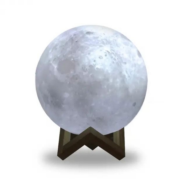 Ночник настольный светодиодный 3D Луна Li-ion 450mA белый NN001 (Gauss)