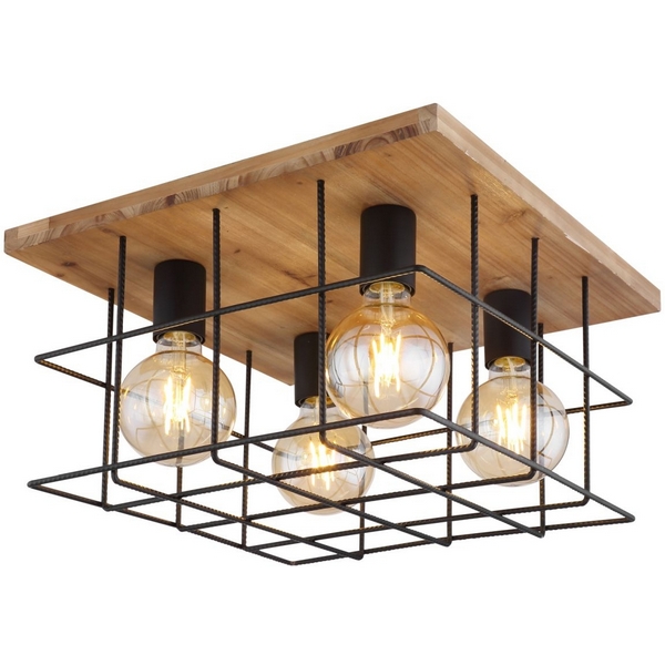 

Потолочный светильник Globo Merril 15530-4D, Коричневый, Merril 15530-4D