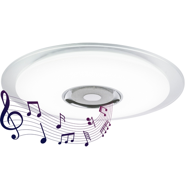 

Потолочный светильник светодиодный с пультом и Bluetooth-динамиком 41341-36RGB Globo Tune 41341-36, Белый, Tune 41341-36