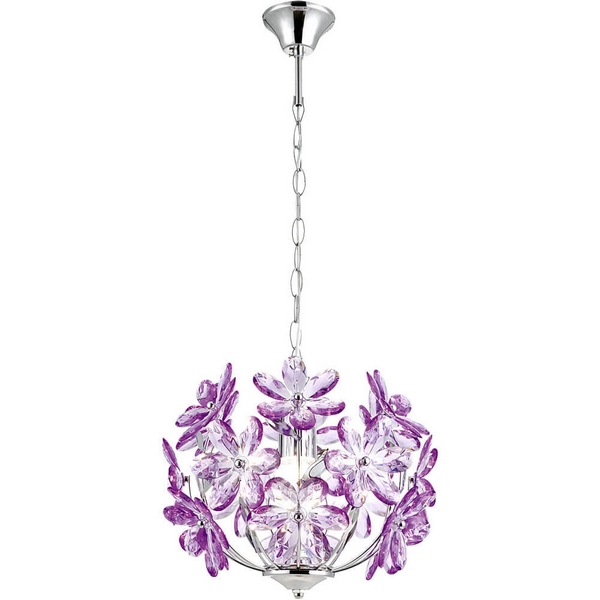 

Люстра в форме цветка Purple 5143 (Globo), Фиолетовый, Purple 5143