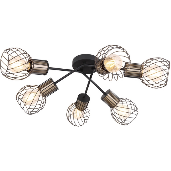 

Потолочная люстра Globo Argusto 54013-6D, Черный, Argusto 54013-6D