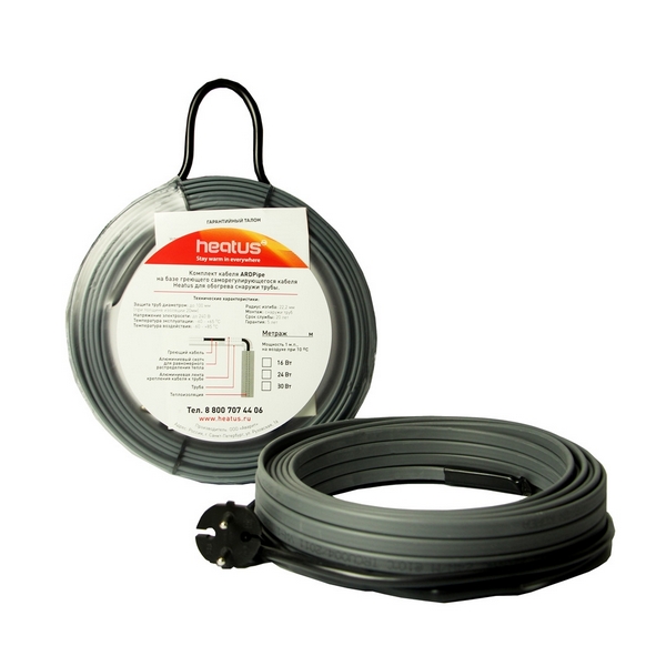 

Комплект саморегулирующегося греющего кабеля Heatus Heatus ARDpipe-16 48 Вт 3 м (Heatus), ARDpipe HAAP16003
