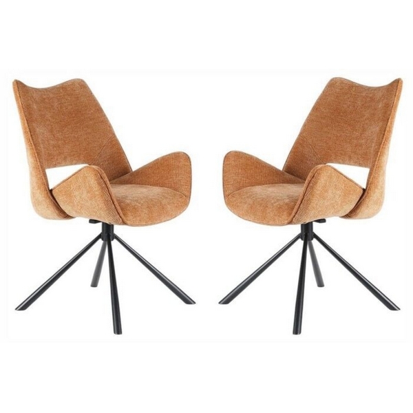 Стул для кухни комплект 2 Hesby Vestby (комплект 2 шт) рыжий, черный