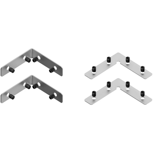 

Комплект угловых соединителей для шинопровода под натяжной потолок, серебристый, 4 шт. Hesby Lighting ElDeko HSBL_0190, ElDeko HSBL_0190