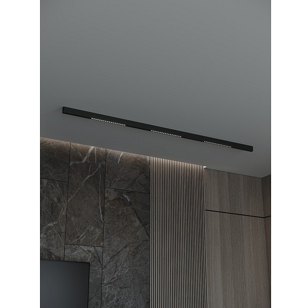 Изображение товара Трековая система в сборе накладная однофазная 48V Hesby Lighting ElDeko HSBL_kompl_E002_NI2B3K