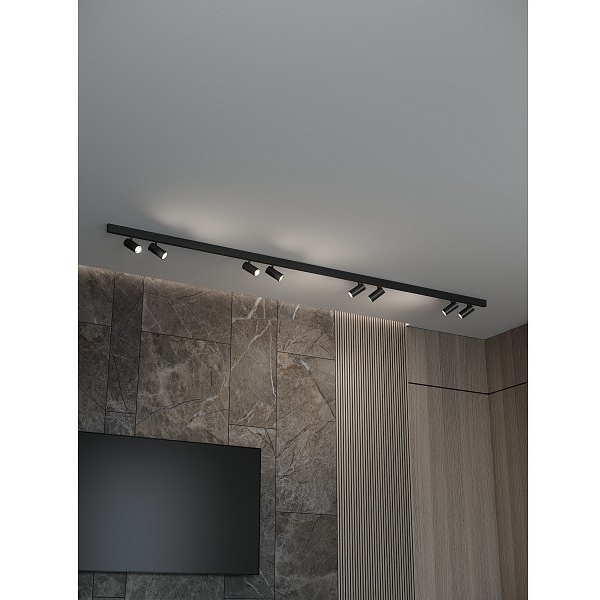 Изображение товара Трековая система в сборе магнитная накладная 48V 96W Hesby Lighting ElDeko HSBL_kompl_E003_NI3B4K