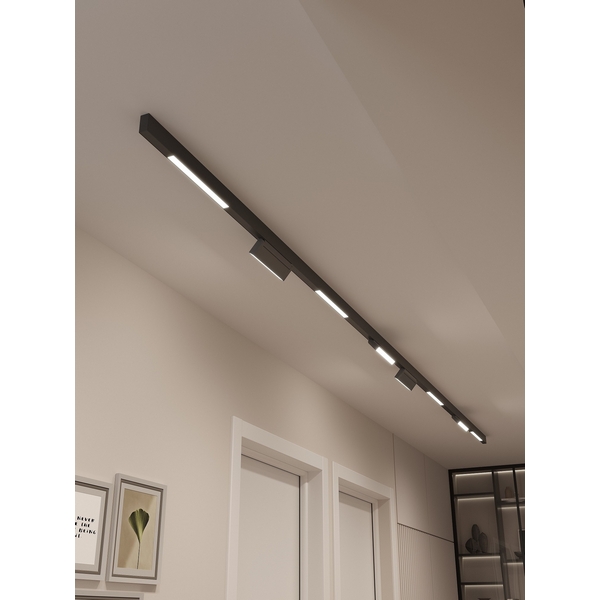 Изображение товара Трековая система в сборе магнитная накладная 48V 96W Hesby Lighting ElDeko HSBL_kompl_E006_NI4B4K