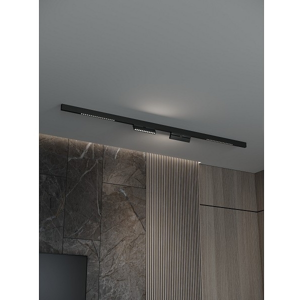 Изображение товара Трековая система в сборе накладная однофазная 48V Hesby Lighting ElDeko HSBL_kompl_E007_NI2B3K