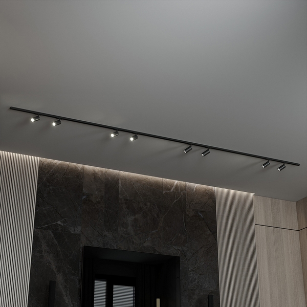 Изображение товара Трековая система в сборе однофазная накладная 220V 80W Hesby Lighting Skylite HSBL_kompl_S003_NI4B3K