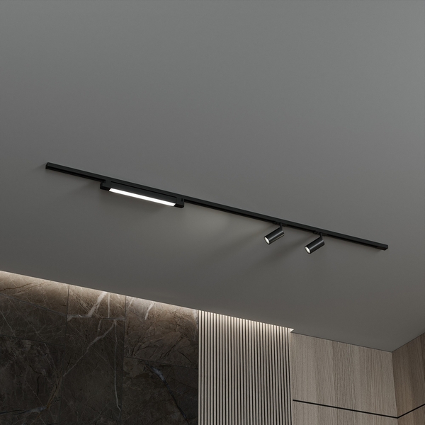 Изображение товара Трековая система в сборе однофазная накладная 220V 50W Hesby Lighting Skylite HSBL_kompl_S005_NI2B4K