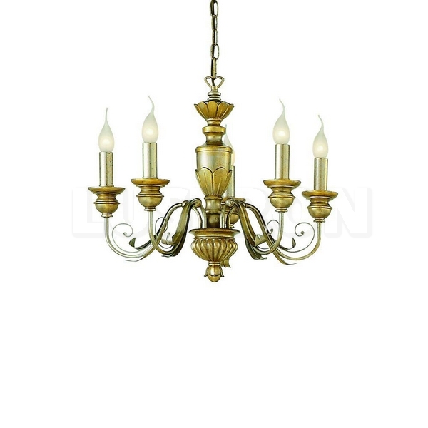 

Люстра свеча Dora SP5 (Ideal Lux), Золото, Dora FIRENZE SP5 ORO ANTICO