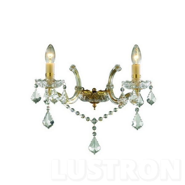 Изображение товара Бра AP2 Ideal Lux Florian ORO подсвечник с подвесками классический арт-деко Италия