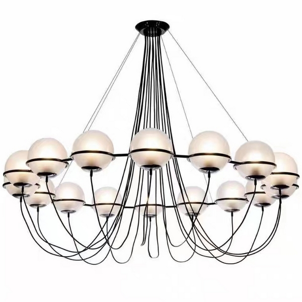 

Подвесная люстра 10346P/16 BK-WH iLamp Globe, Белый, Globe 10346P/16 BK-WH