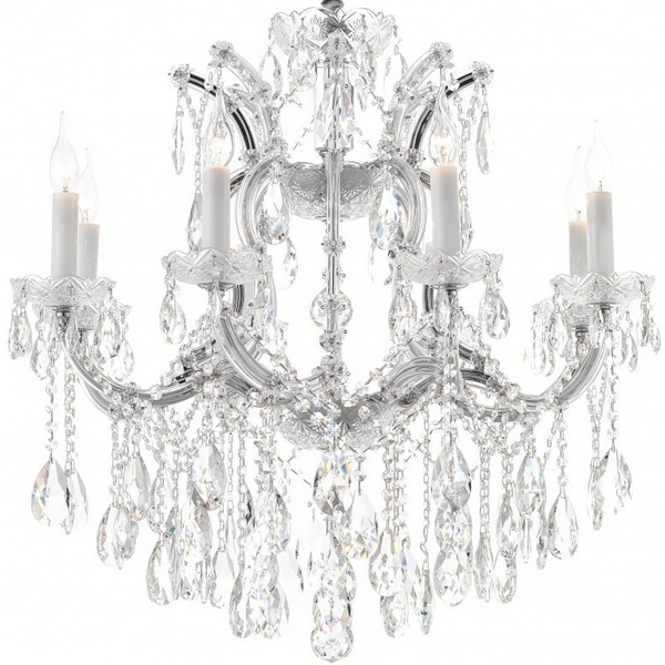 

Подвесная люстра iLamp Diamond 6071-8 CR+CL подсвечник, Хром, Diamond 6071-8 CR+CL