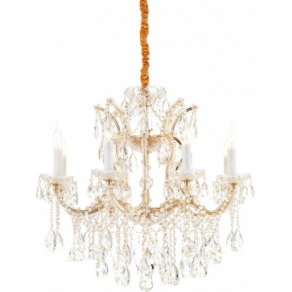 

Подвесная люстра iLamp Diamond 6071-8 GD+CL, Золото, Diamond 6071-8 GD+CL