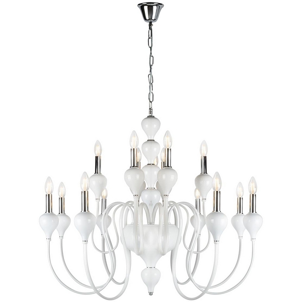 

Подвесная люстра Lady 88003-10+5 WH (iLamp), Белый, Lady 88003-10+5 WH