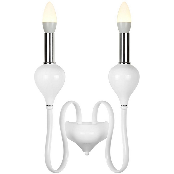 

Бра B88003-2 WH iLamp Lady в виде свечи, Белый, Lady B88003-2 WH