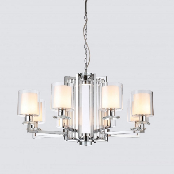 

Подвесная люстра iLamp King RM6201-8 CR+CL, Прозрачный, King RM6201-8 CR+CL