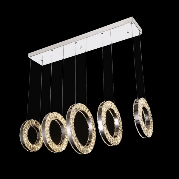 

Подвесной светильник светодиодный с пультом iLedex Crystal ice 4460-5 72W CR, Прозрачный, Crystal ice 4460-5 72W CR