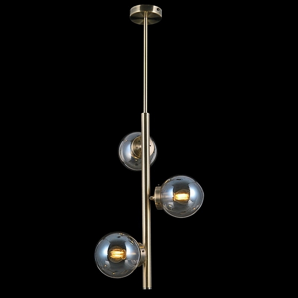 

Подвесная люстра штанге ILLUMICO IL0008-3NSQ-79 AB, IL0008-3NSQ-79 AB