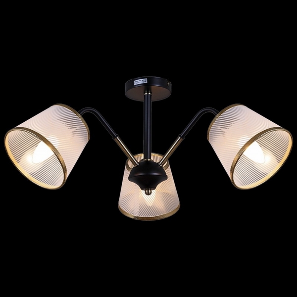 

Потолочная люстра на штанге ILLUMICO IL0344-3CSQ-79 BK AB, Золото, IL0344-3CSQ-79 BK AB