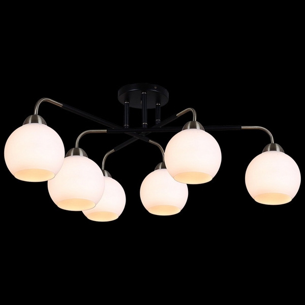 

Потолочная люстра на штанге ILLUMICO IL0252-6CSQ-79 BK AB, Бронза, IL0252-6CSQ-79 BK AB
