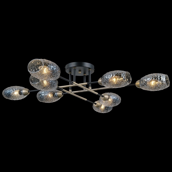 

Потолочная люстра на штанге ILLUMICO IL0255-8CSQ-79 BK AB, Бронза, IL0255-8CSQ-79 BK AB