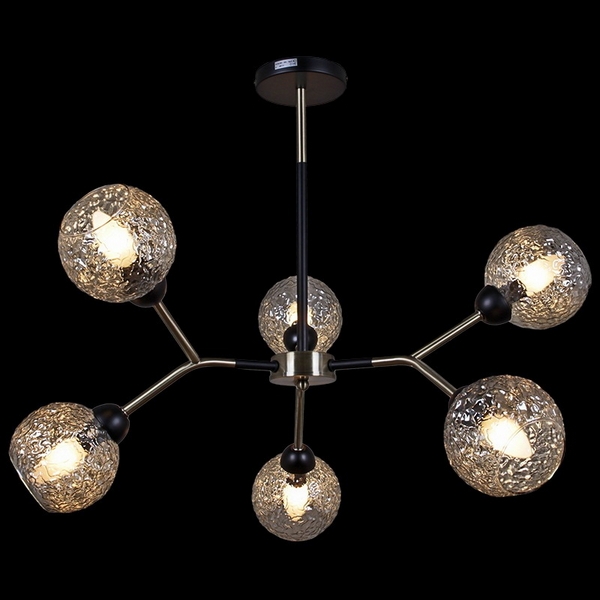

Потолочная люстра на штанге ILLUMICO IL0268-6PSQ-79 BK AB, Бронза, IL0268-6PSQ-79 BK AB
