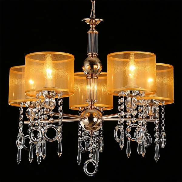 

Подвесная люстра ILLUMICO IL6219-5P-27 GD, Золото, IL6219-5P-27 GD
