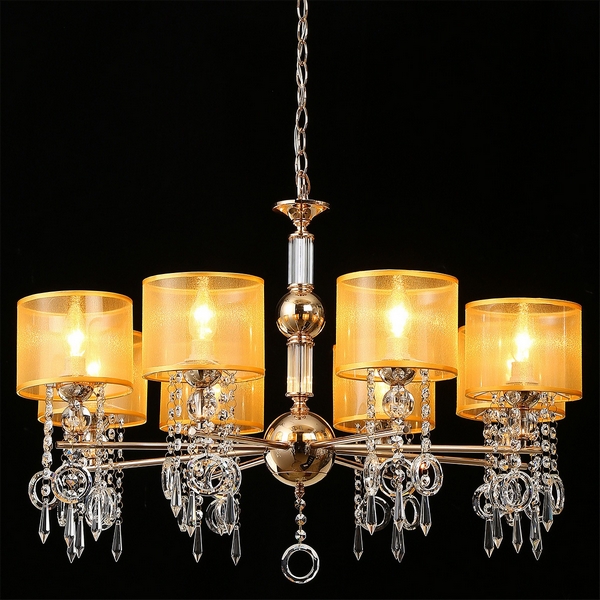 

Подвесная люстра ILLUMICO IL6219-8P-27 GD, Золото, IL6219-8P-27 GD