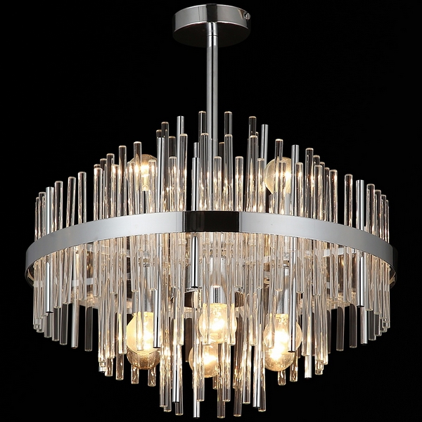 

Потолочная люстра на штанге ILLUMICO IL0099-6P-79 CR, Хром;прозрачный, IL0099-6P-79 CR
